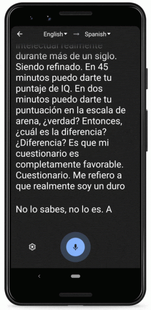 Dengan Google Terjemahan untuk Android, kini Anda dapat mengonversi ke bahasa lain dalam waktu nyata 3