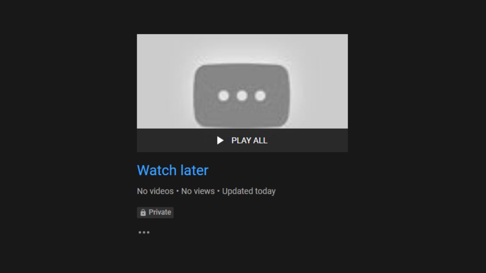 YouTube Titta senare spellista