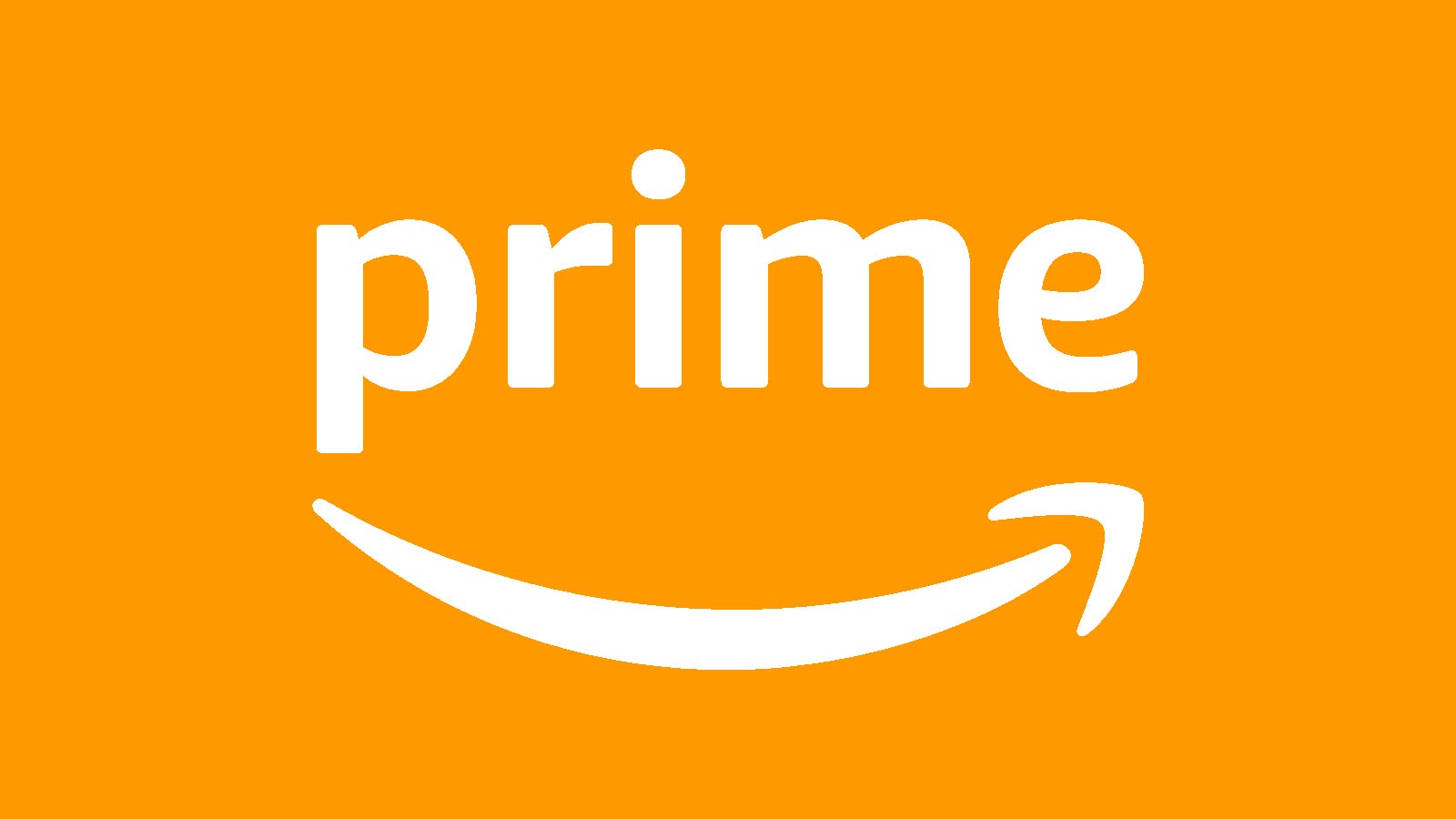 Amazon Logo utama dengan latar belakang oranye