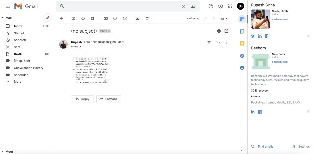tiện ích gmail để tra cứu ngược email