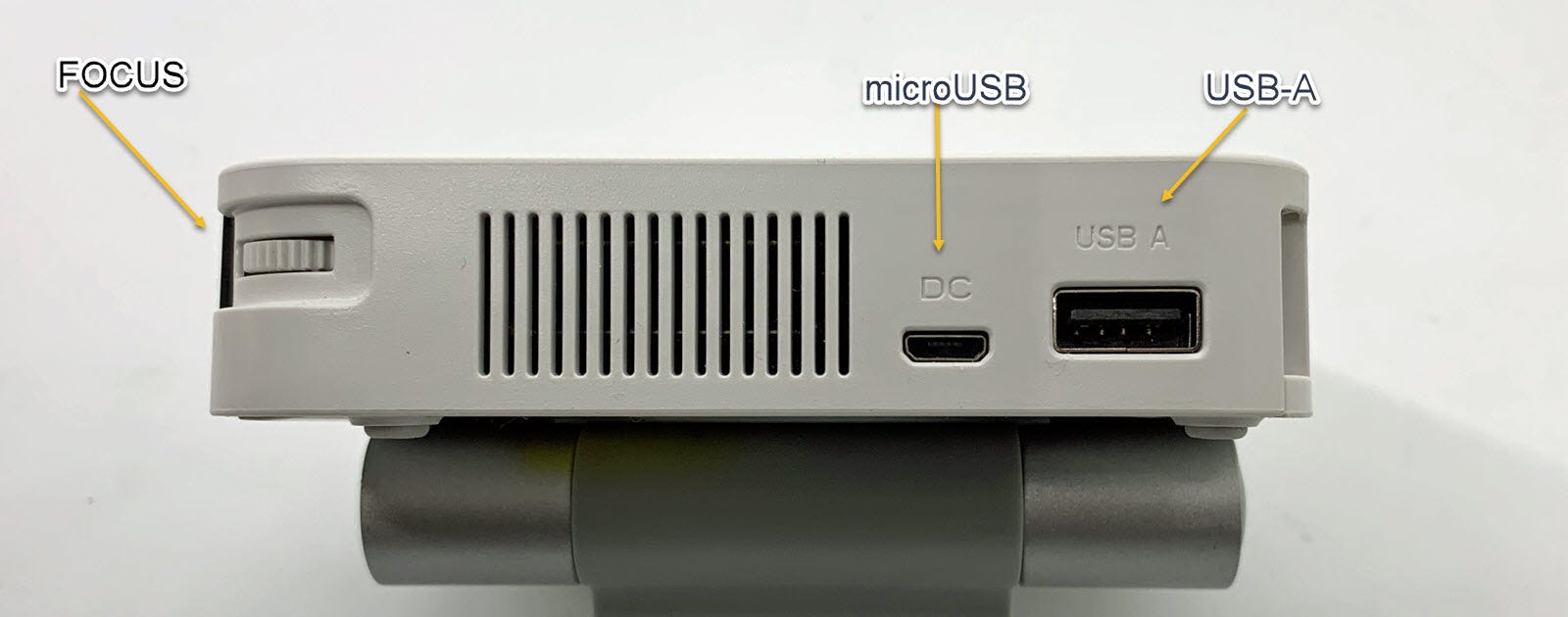Bilden visar USB-portarna
