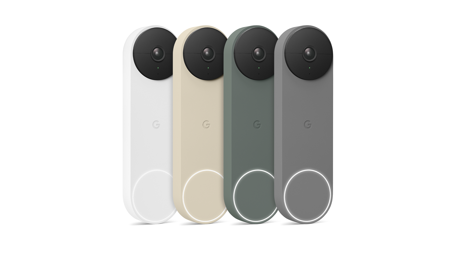 Google Nest-dörrklockan finns i fyra färger.