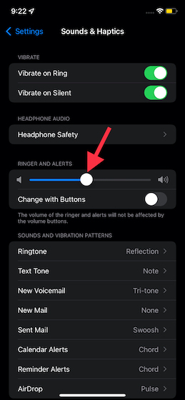 Uji suara di iPhone Anda 