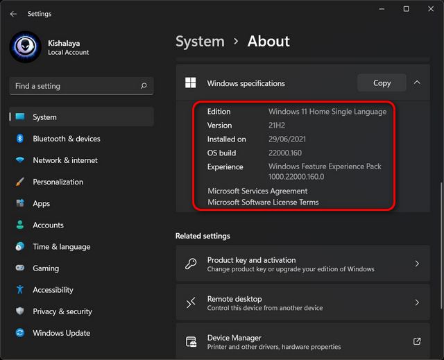 Kiểm tra thông số phần cứng và cấu hình của Windows 11 máy tính