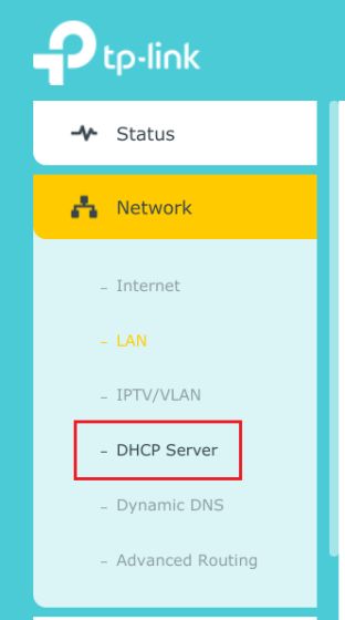 DHCP server