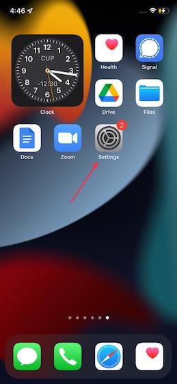Öppna appen Inställningar på din iPhone