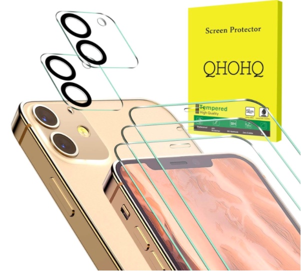 Paket Pelindung Layar QHOHQ 3 untuk iPhone 12