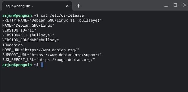 Memperbarui Linux di Chromebook ke Debian Bullseye
