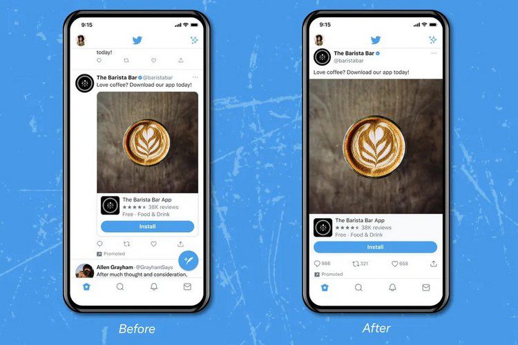 Twitter testar ny Edge-to-Edge-tidslinjedesign på iOS-enheter