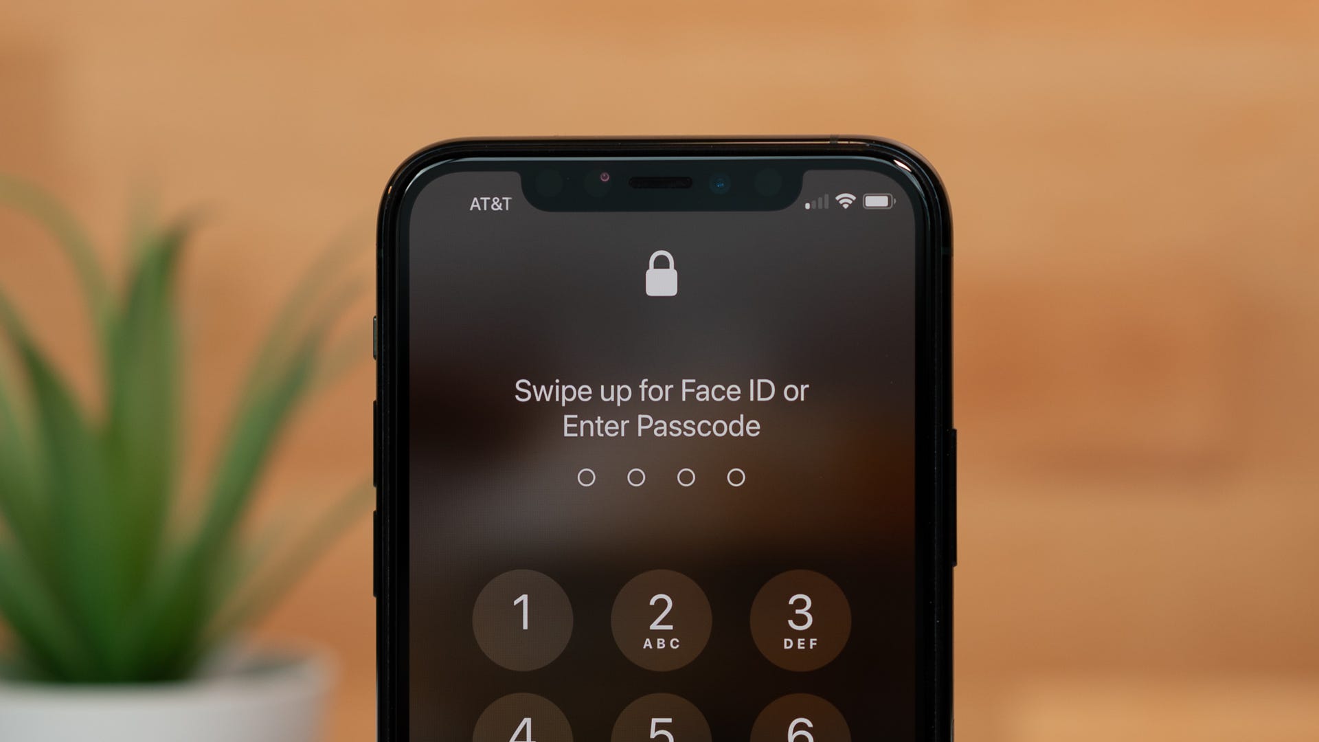 Visa lösenordsskärmen på iPhone