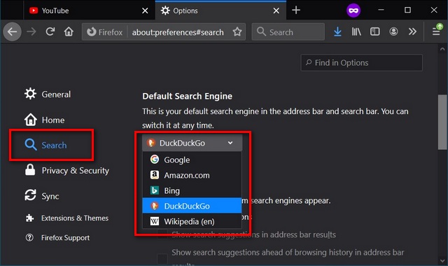 Ubah Mesin Pencari di Firefox aktif WindowsMac dan Linux