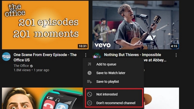 ta bort rekommendationer på youtube