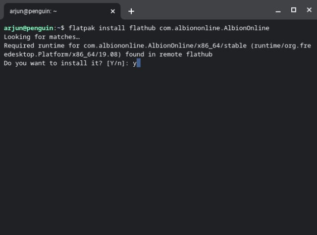 Installera Albion Online på Chromebook med linux