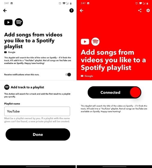 Håll YouTube Music och Spotify-spellistor synkroniserade