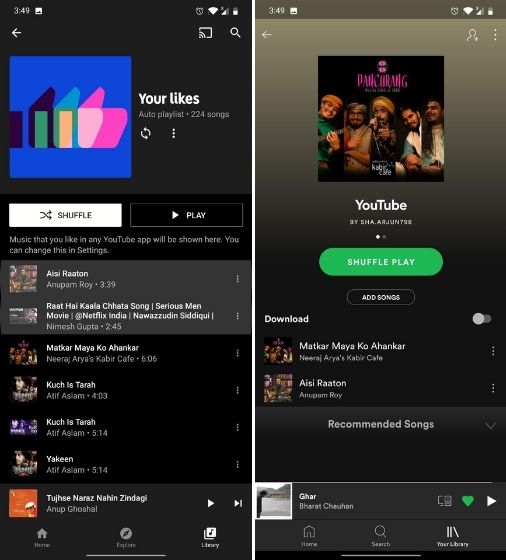 Bagaimana cara menjaga? YouTube Daftar putar musik dan Spotify dalam Sinkron