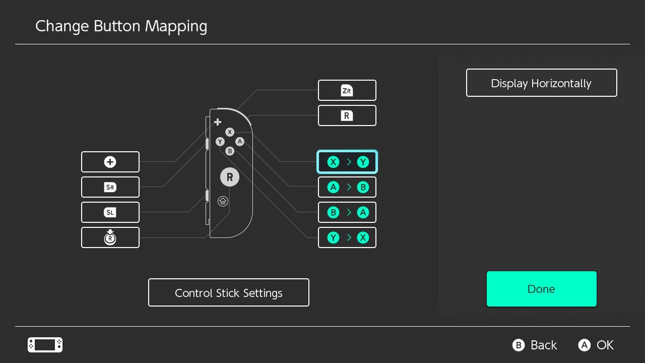 Switch Cập nhật thêm nút Remapping, vì vậy cuối cùng bạn có thể điều hướng menu đúng cách