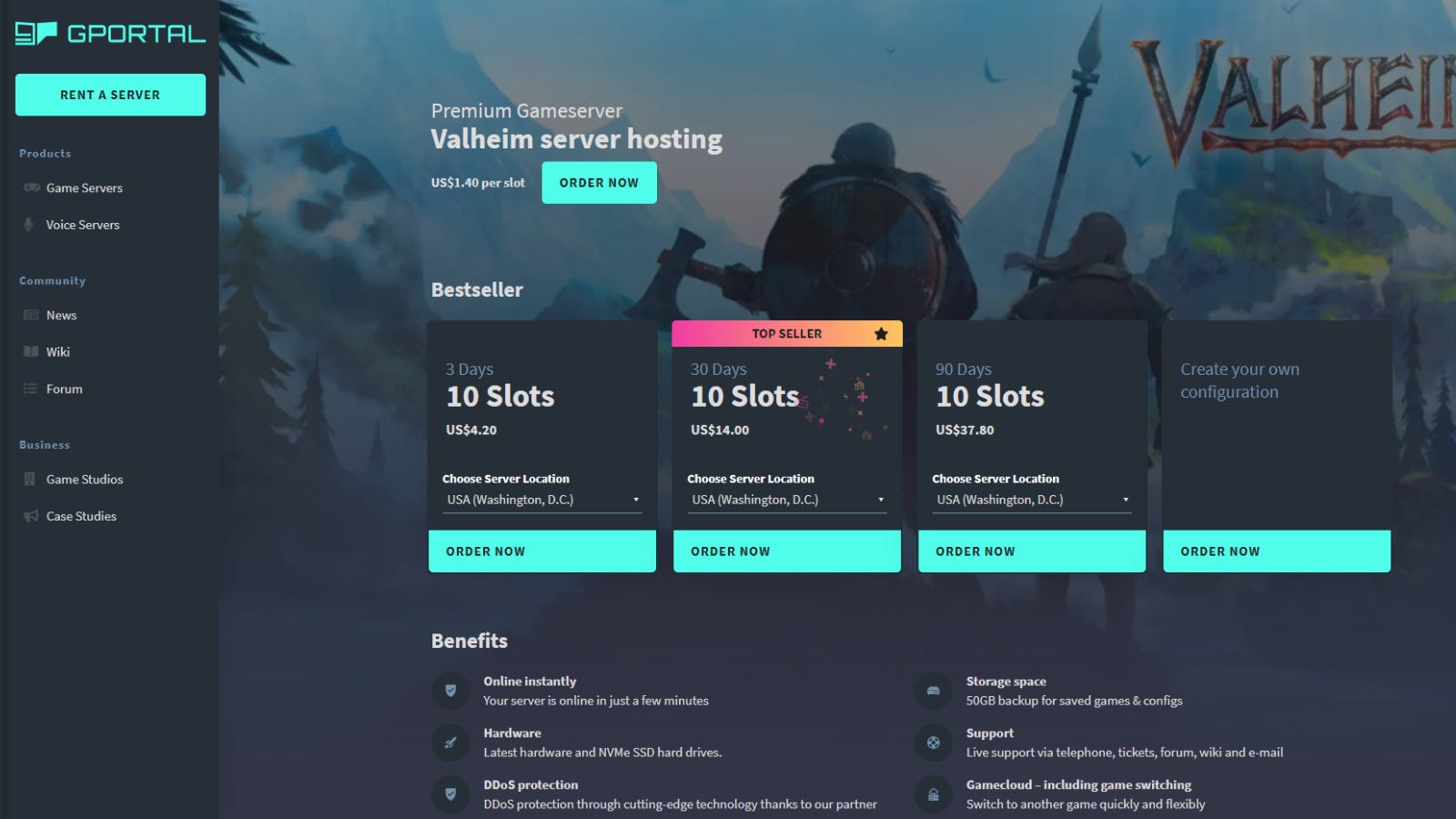 Situs penyewaan server 'Valheim' oleh G-Portal