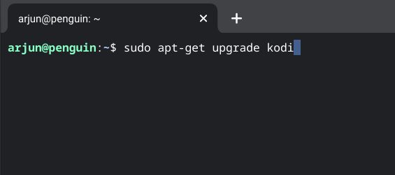 cập nhật kodi trên linux