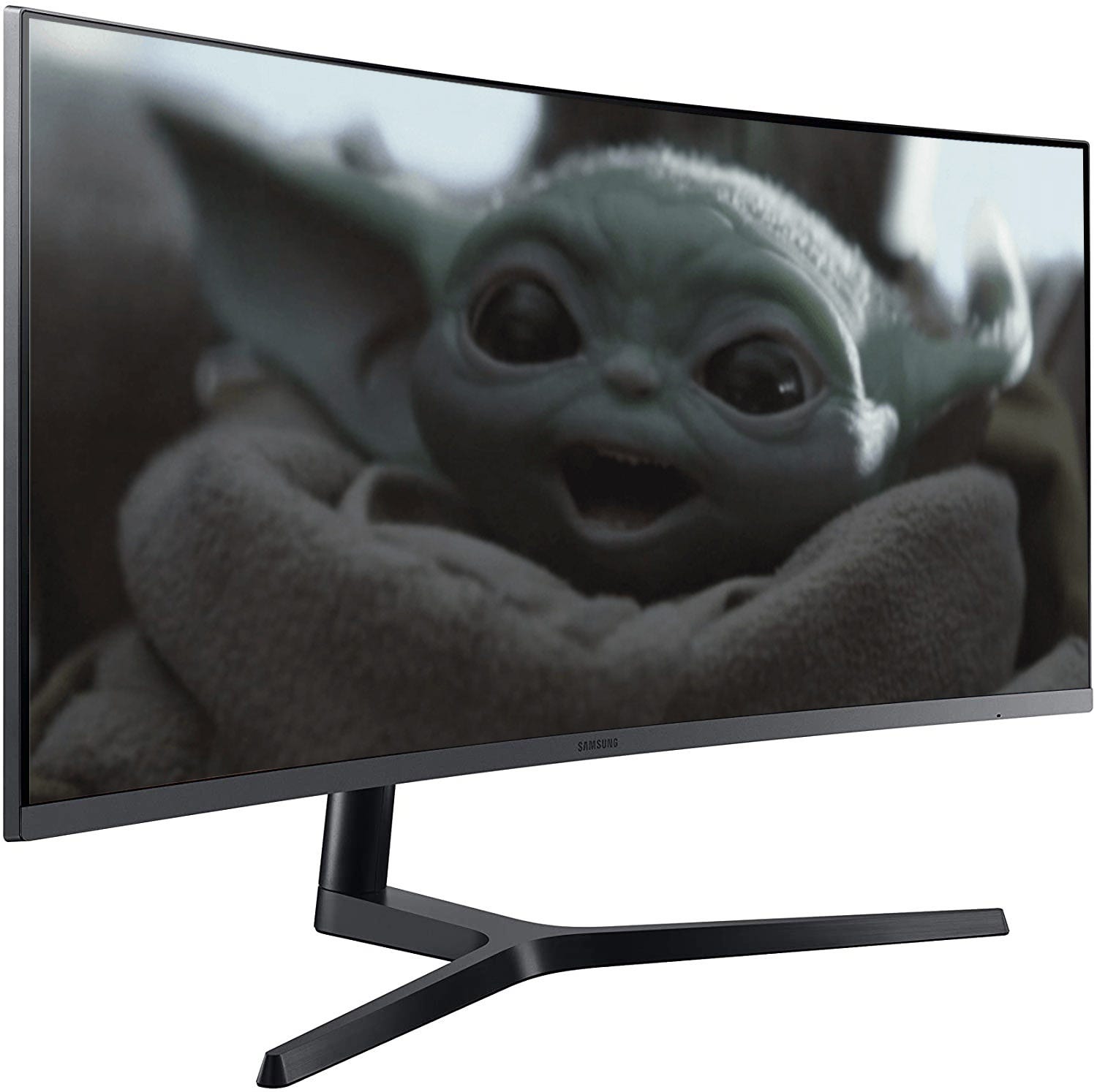 Baby Yoda på Samsung-skärm