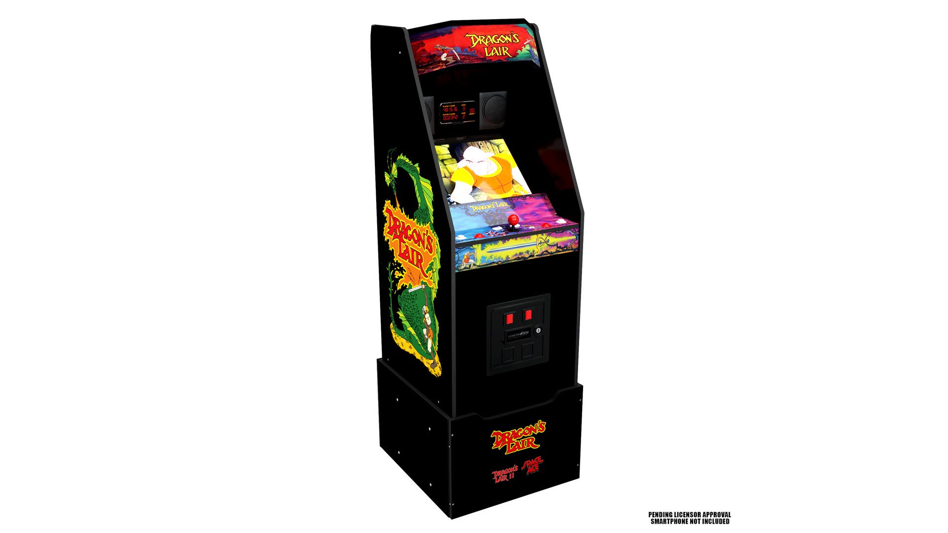Mesin arcade 'Dragon's Lair' berukuran penuh.
