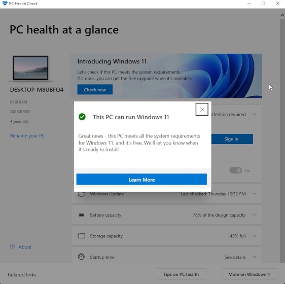 Perbaiki "PC ini tidak dapat berjalan Windows Kesalahan 11"