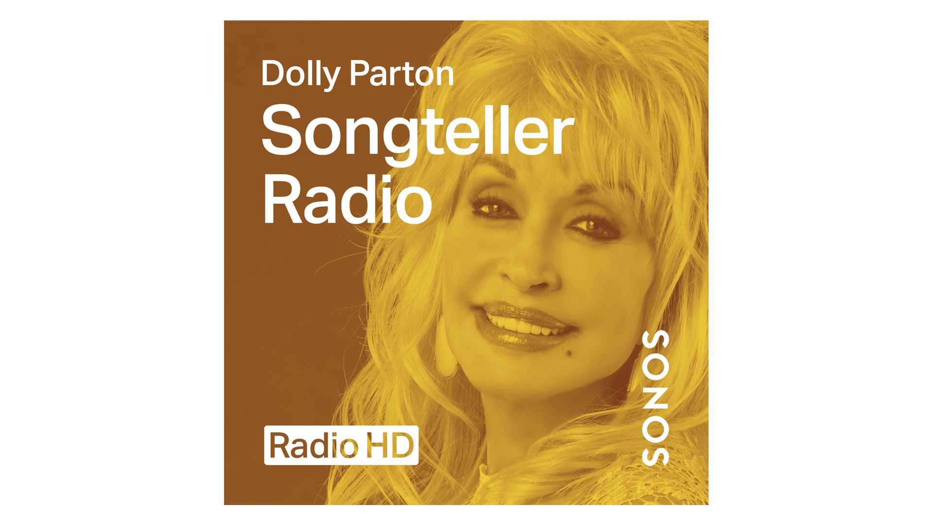 Biểu ngữ cho chương trình 'Songteller Radio' của Dolly Parton.