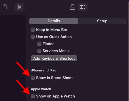 Visa genvägar på iPhone och Apple Watch