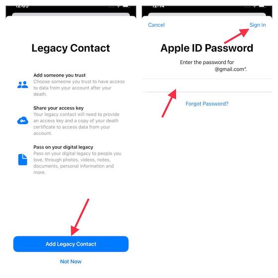 Apple ID untuk kontak lama