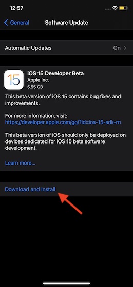 Unduh iOS 15 beta