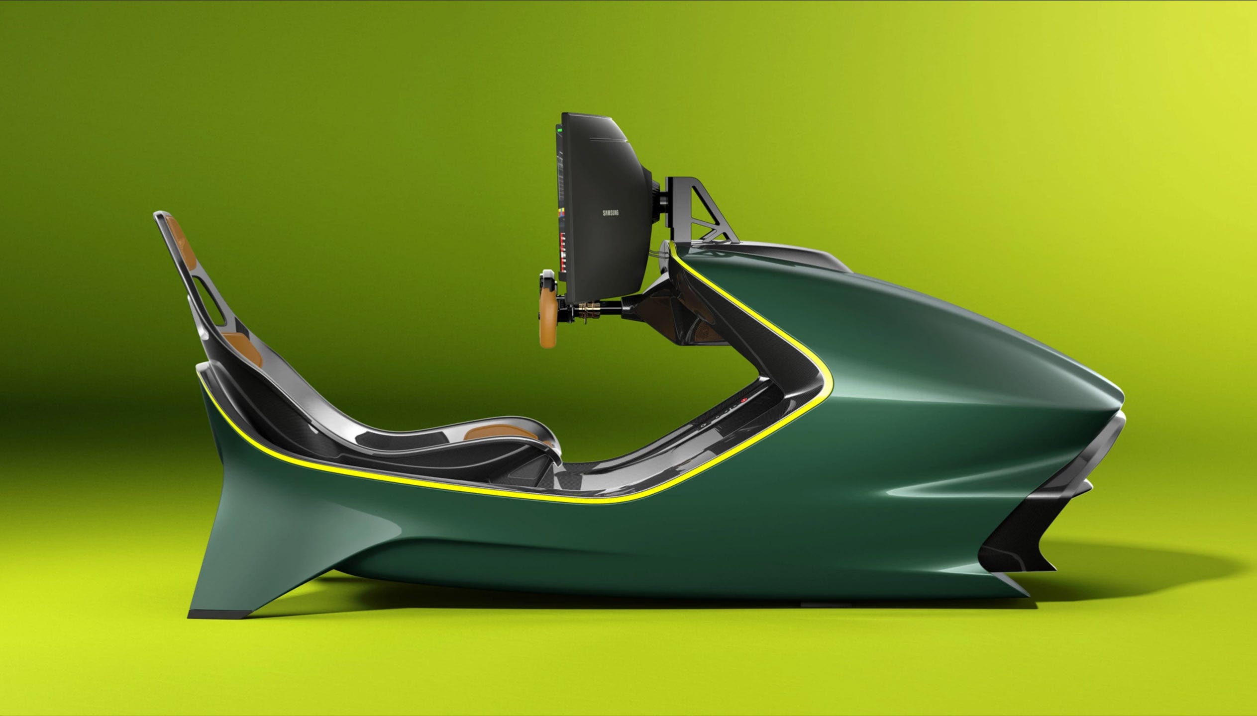 Simulator balap Aston Martin