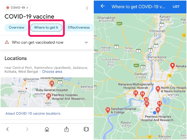 Google Now Menampilkan Pusat Imunisasi di Penelusuran dan Maps