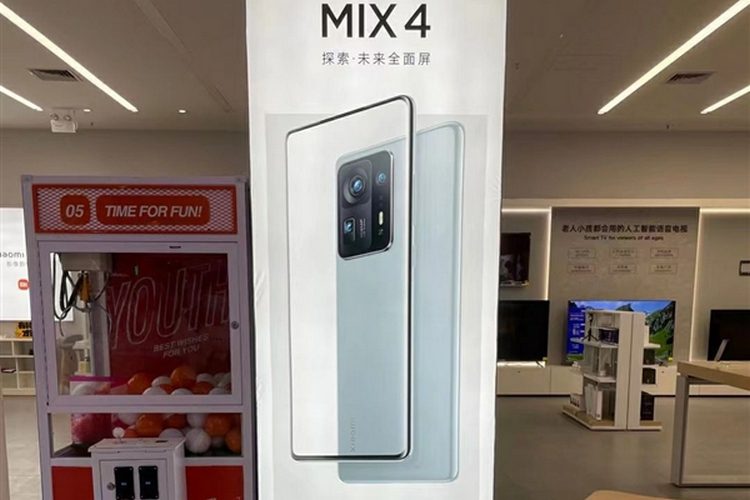 Mi Mix 4 Läckt affisch visar design, bakre kameramodul