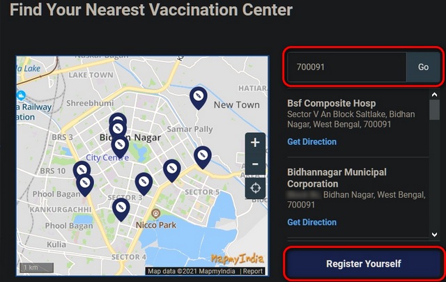 Registrera dig för COVID-19-vaccin i Indien