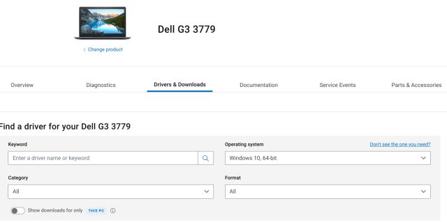 Trình điều khiển máy tính xách tay Dell cho Windows 10
