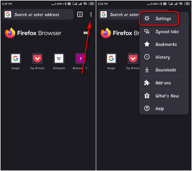Cài đặt Firefox Android