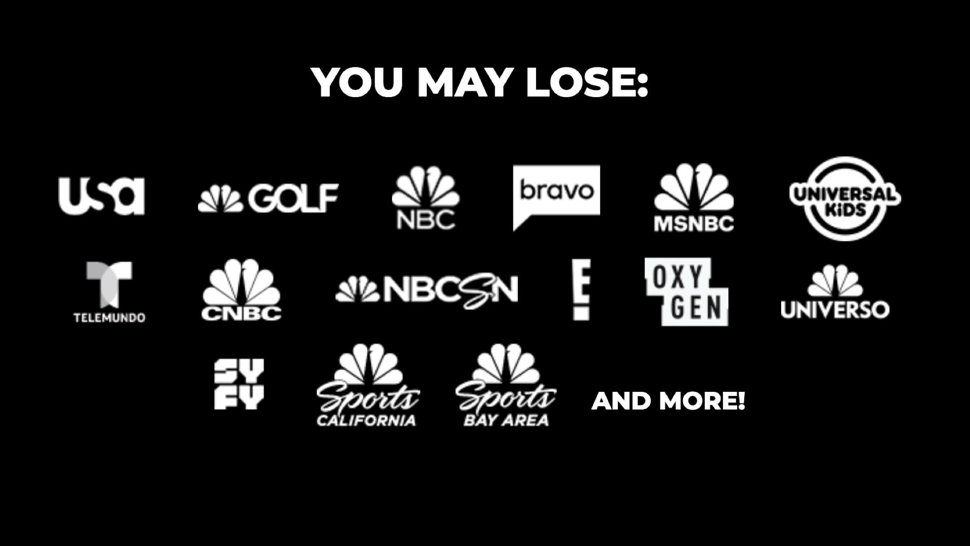 Các kênh NBC rời đi YouTube truyền hình