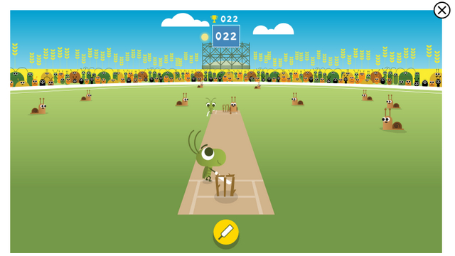 game olahraga kriket google doodle