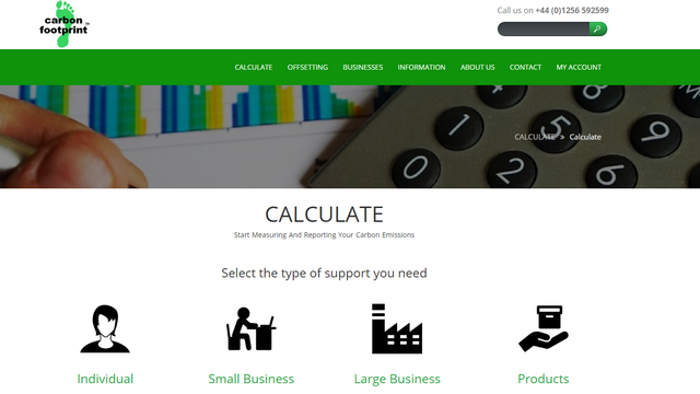 Kalkulator CarbonFootprint.com