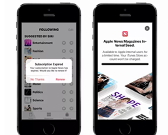 Förhandsvisning av Apple News Prenumerationstjänst finns i iOS 12.2…