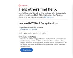 Apple Maps kommer snart att visa covid-19-testplatser