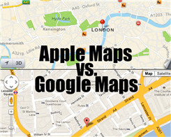 Apple Maps vs Google Maps: Fortfarande stora skillnader