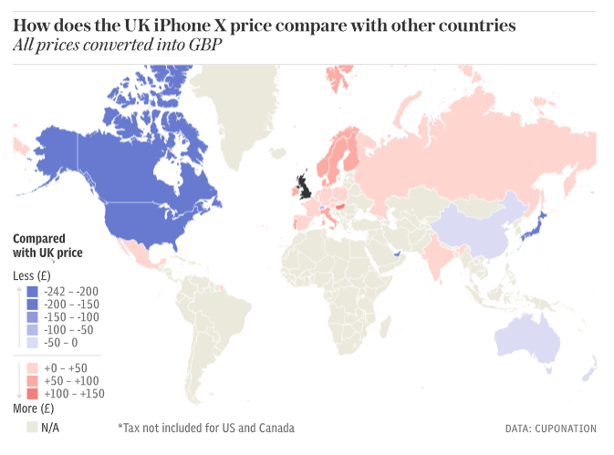 Apple svarar på kritik av högre iPhone-priser i Storbritannien