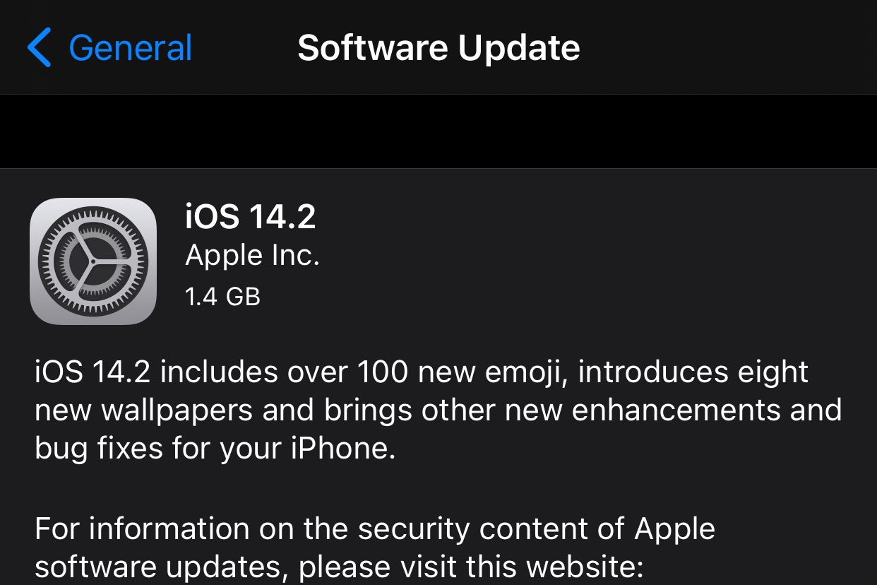 Apple släpper iOS 14.2 och iPadOS 14.2, ladda ner IPSW här