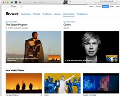 Apple släpper iTunes 12.7.4 med ett nytt avsnitt för “Musikvideor”.