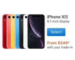 Apple marknadsför iPhone XS och iPhone XR för en affär…