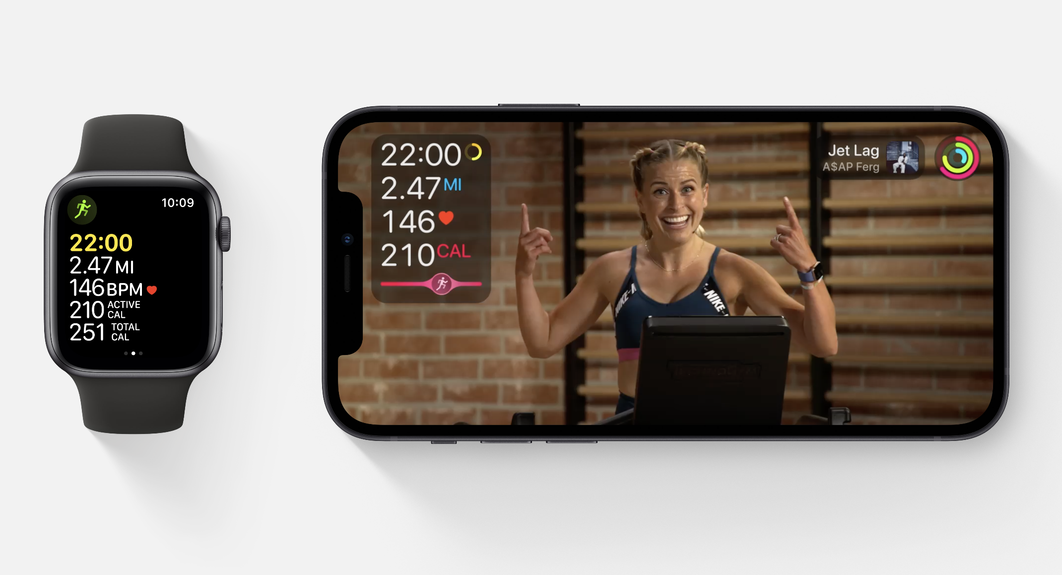 apple watch và iphone fitness +