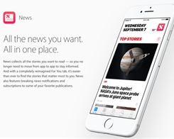 Apple News iOS 10 Uppdaterar den huvudsakliga drivkraften för trafik till…