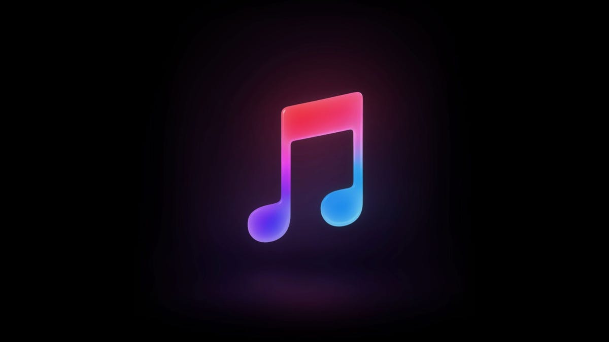 Apple Ikon musik di latar belakang gelap