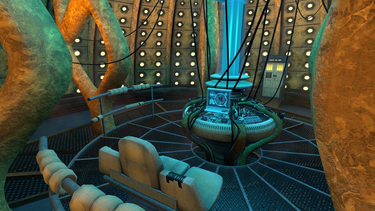Interior TARDIS VR dari 'Doctor Who.'