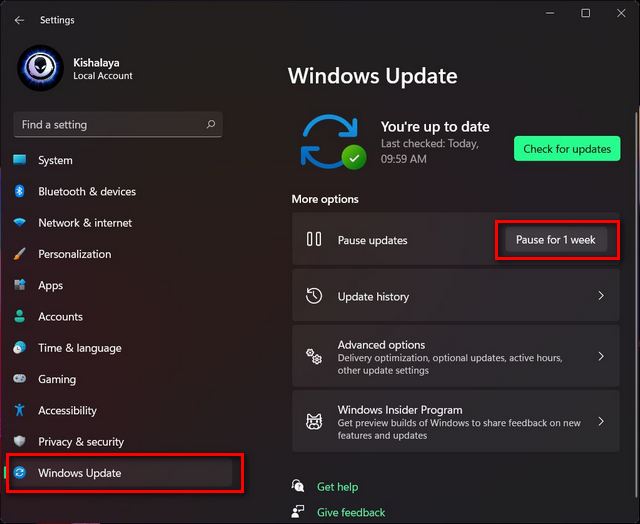 Hur man stoppar automatiska uppdateringar på Windows 11